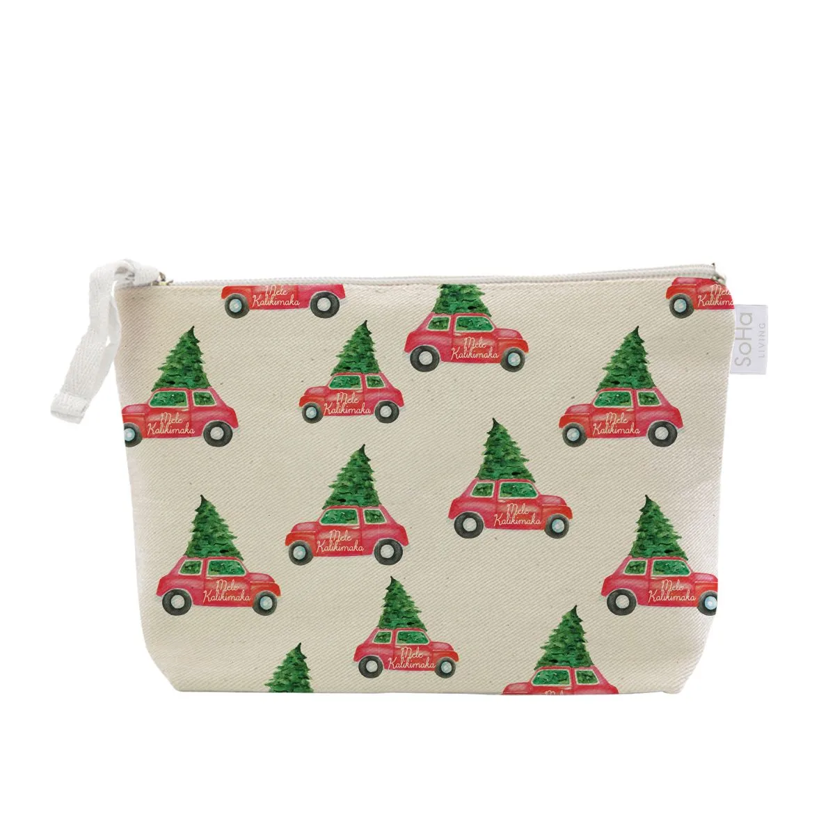 Christmas Tree on Car Cosmetic Bag, Large