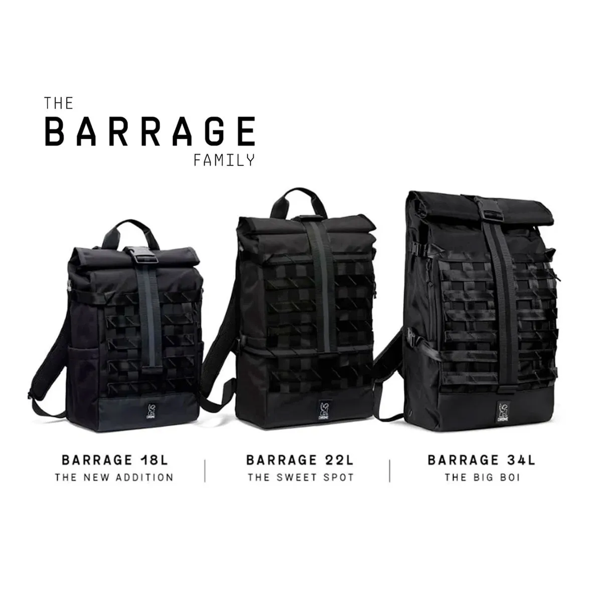 Chrome Industries : Barrage Cargo Bag 18L : Black XRF