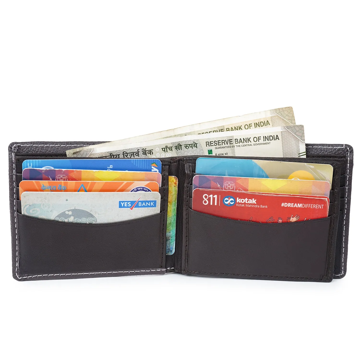 CIMONI Genuine Leather Classic Design Ultra Slim Multiple Credit Cards Slot Wallet for Men