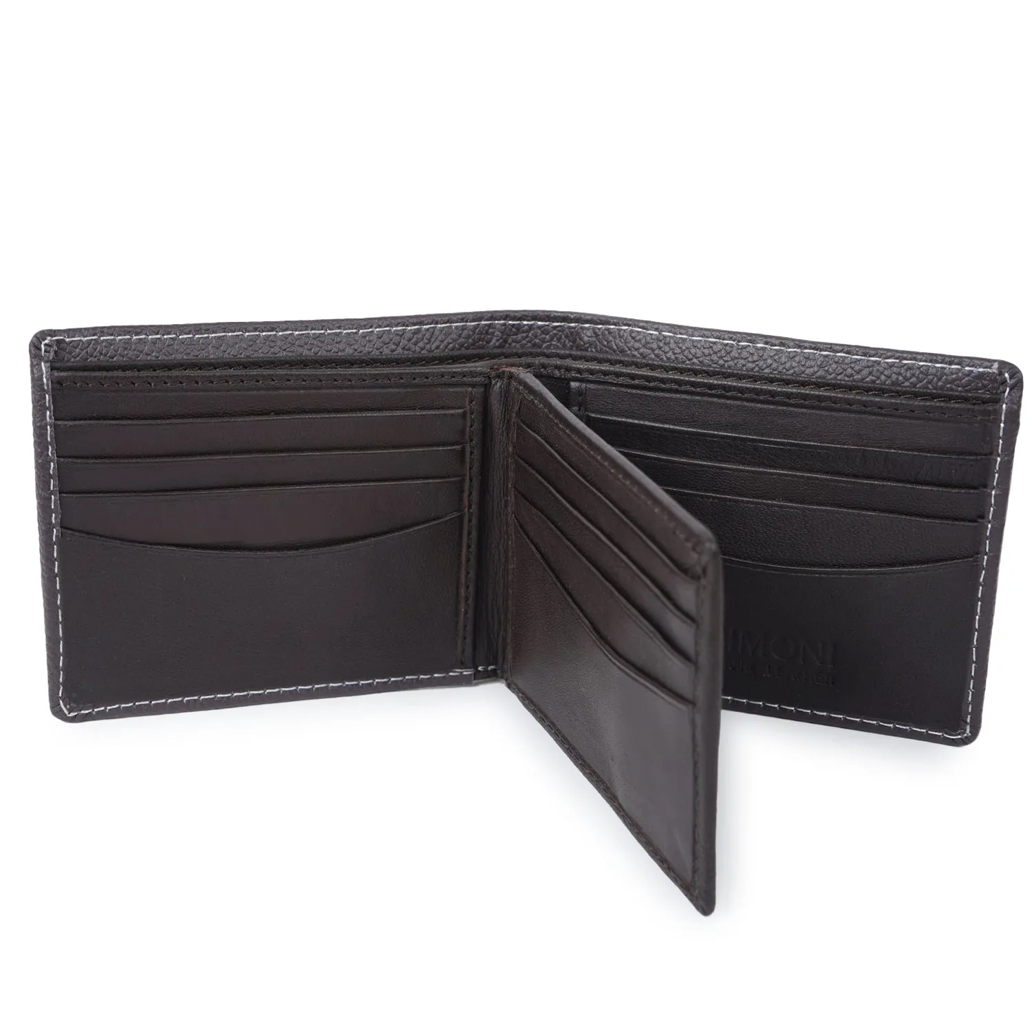 CIMONI Genuine Leather Classic Design Ultra Slim Multiple Credit Cards Slot Wallet for Men