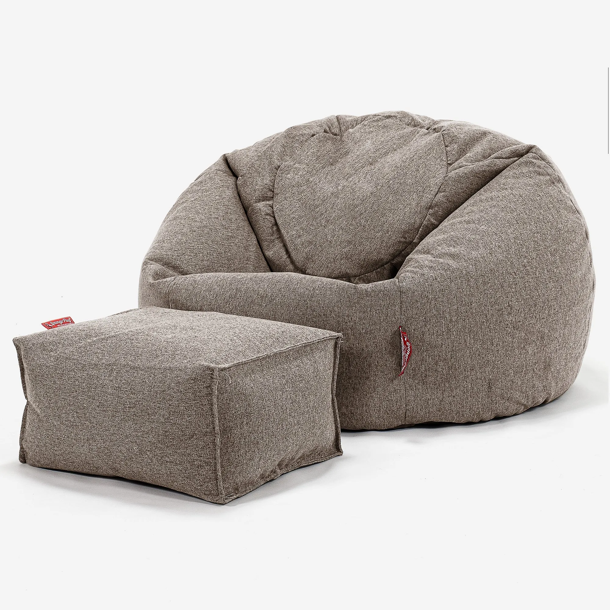 Classic Bean Bag Chair - Interalli Wool Biscuit