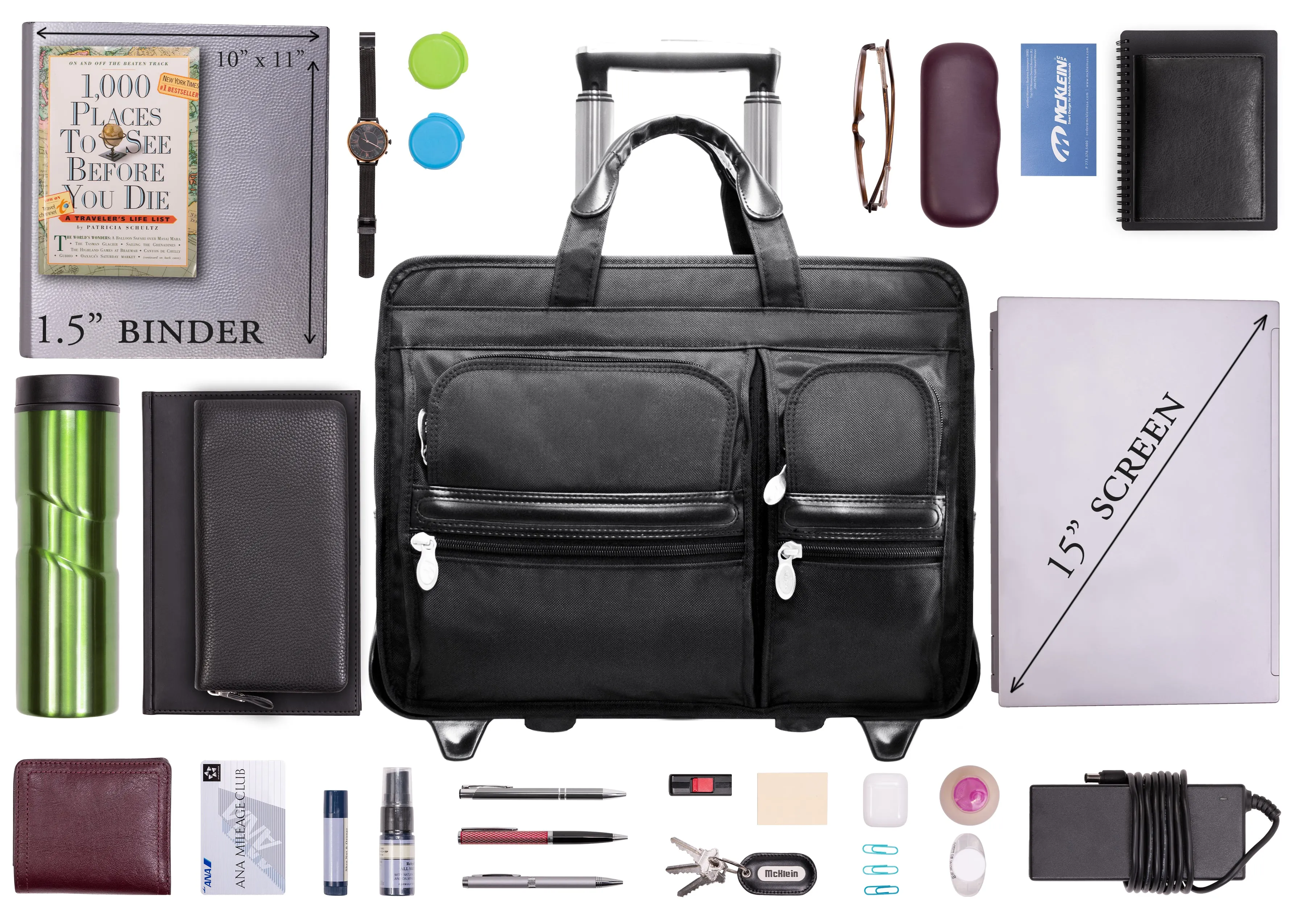 CLINTON | 17” Nylon Detachable-Wheeled Laptop Case