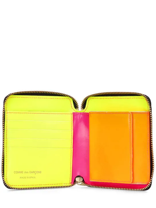 Comme des Garçons Wallet   Super Fluo leather wallet 