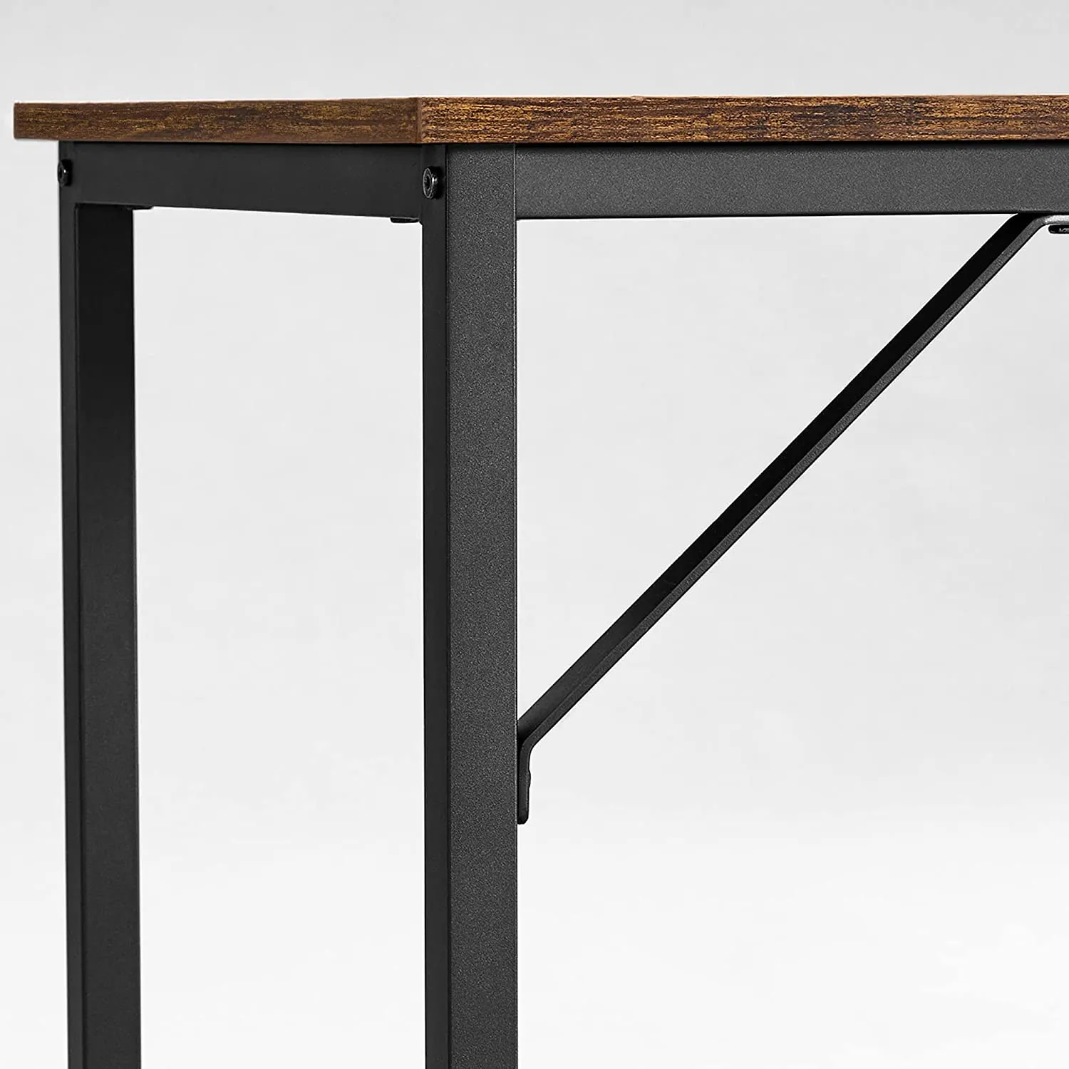 Compact Industrial Computer Desk, Rustic Brown and Black - VASAGLE