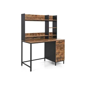 Computer Desk with Bookshelf