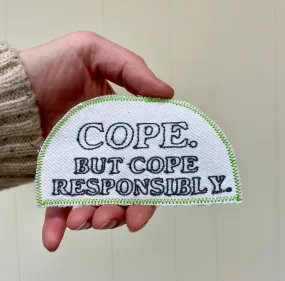 Cope. Handmade Upcycled Canvas Patch.