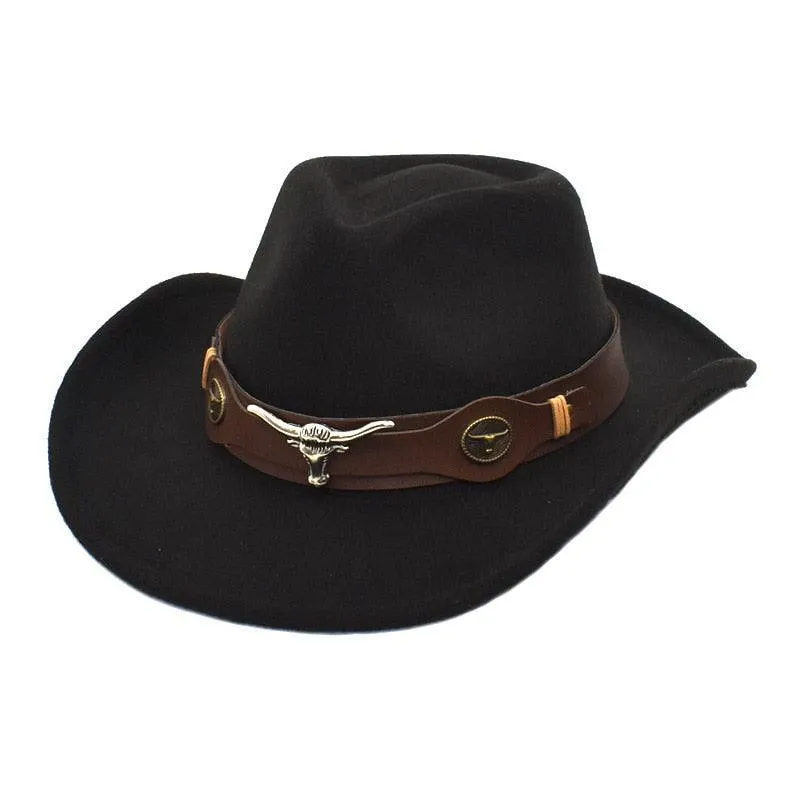 cowboy hat monochrome felt  Unisex