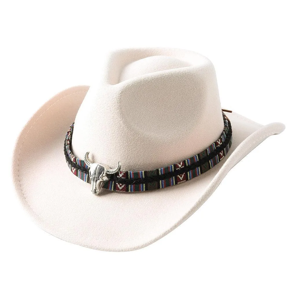 cowboy hat monochrome felt  Unisex