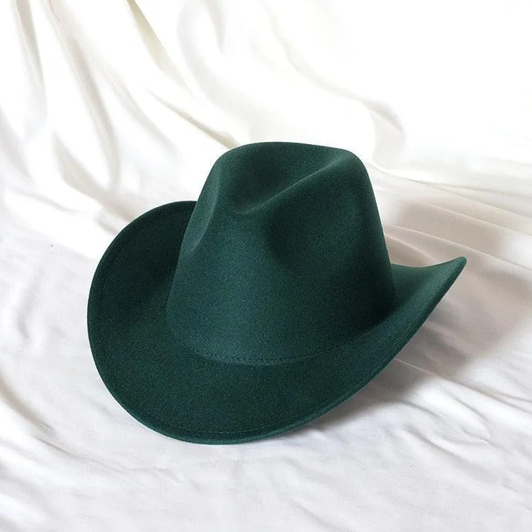 cowboy hat monochrome felt  Unisex