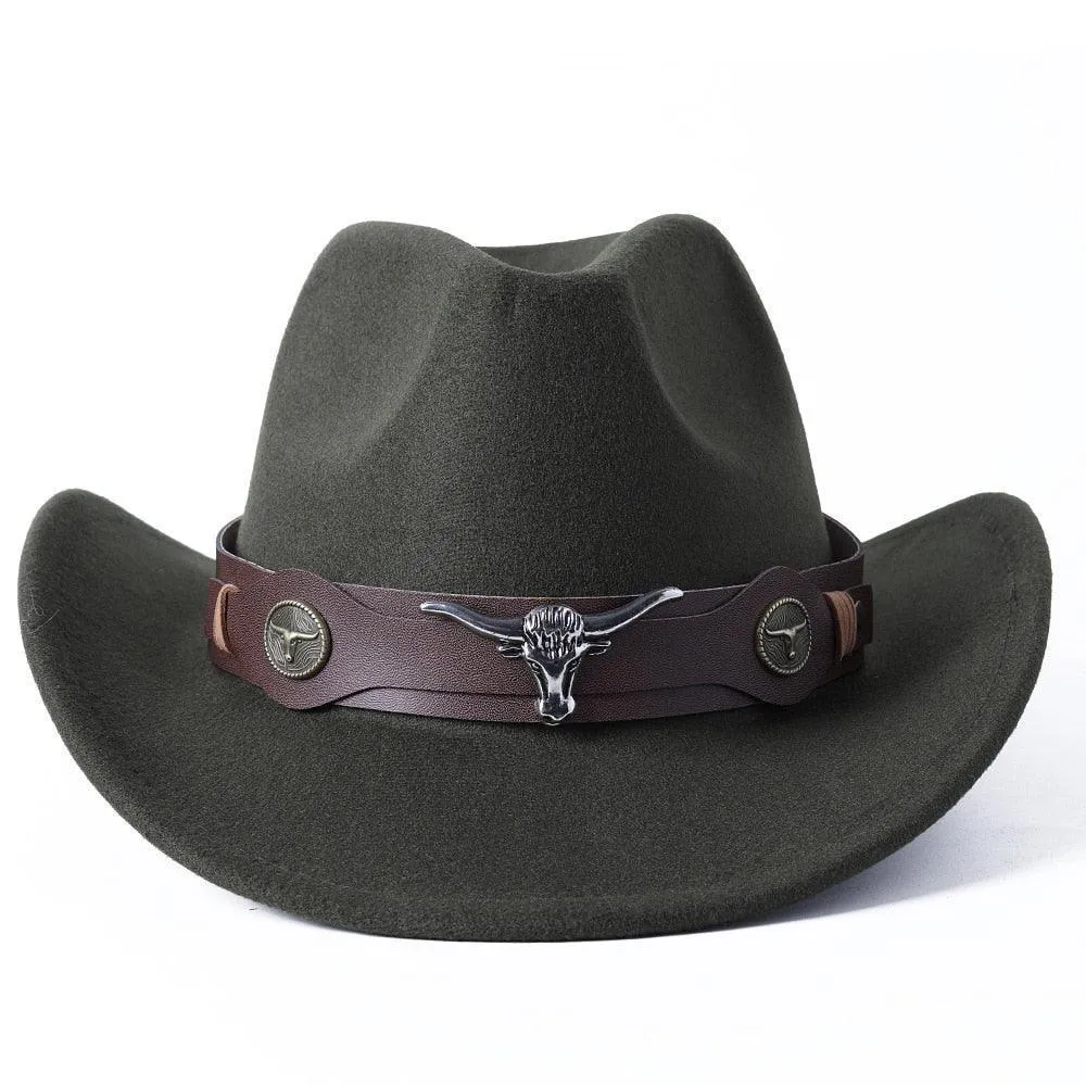 cowboy hat monochrome felt  Unisex