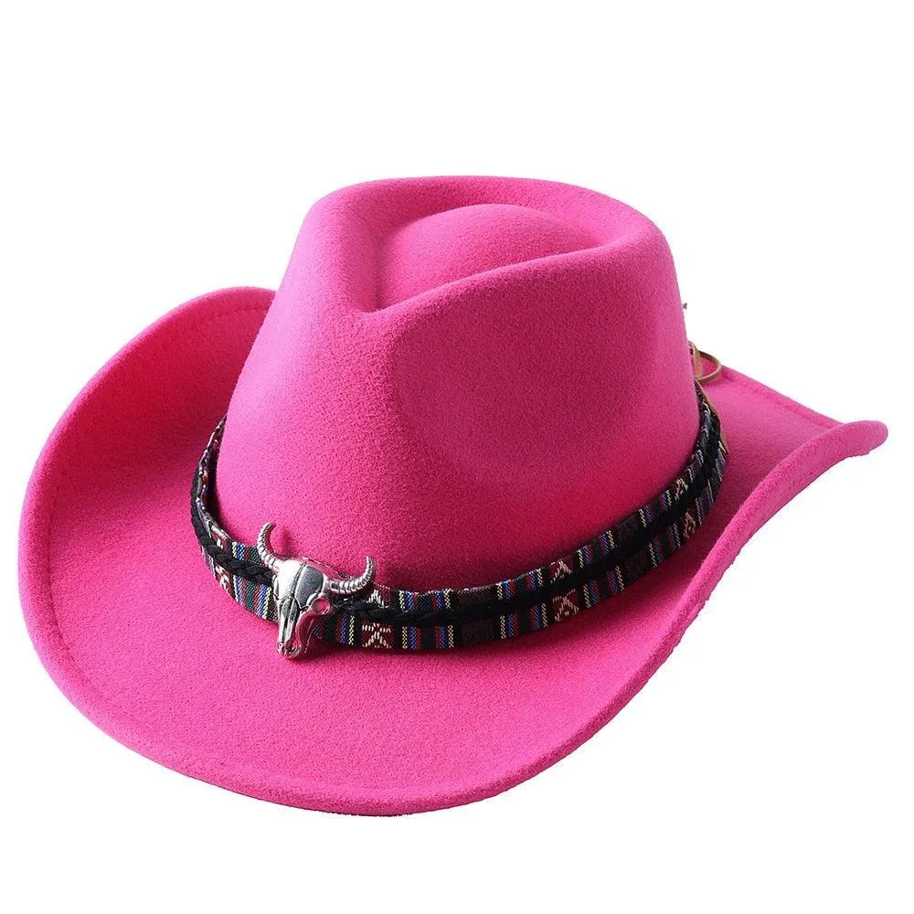 cowboy hat monochrome felt  Unisex