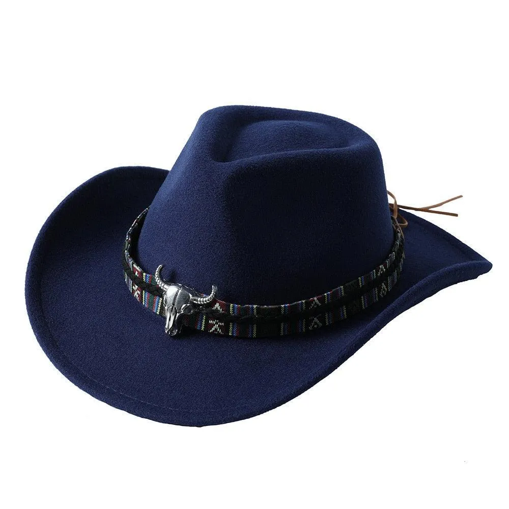 cowboy hat monochrome felt  Unisex