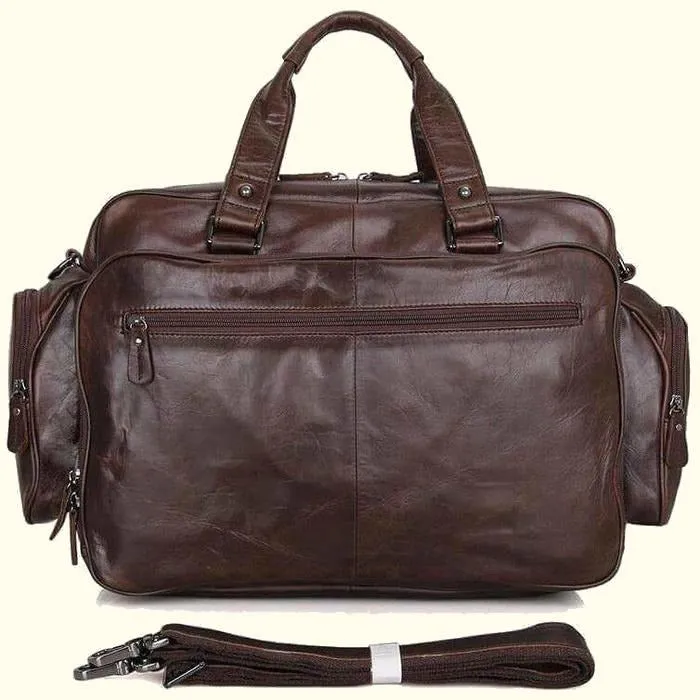 Cowhide Leather Business Travel Briefcase