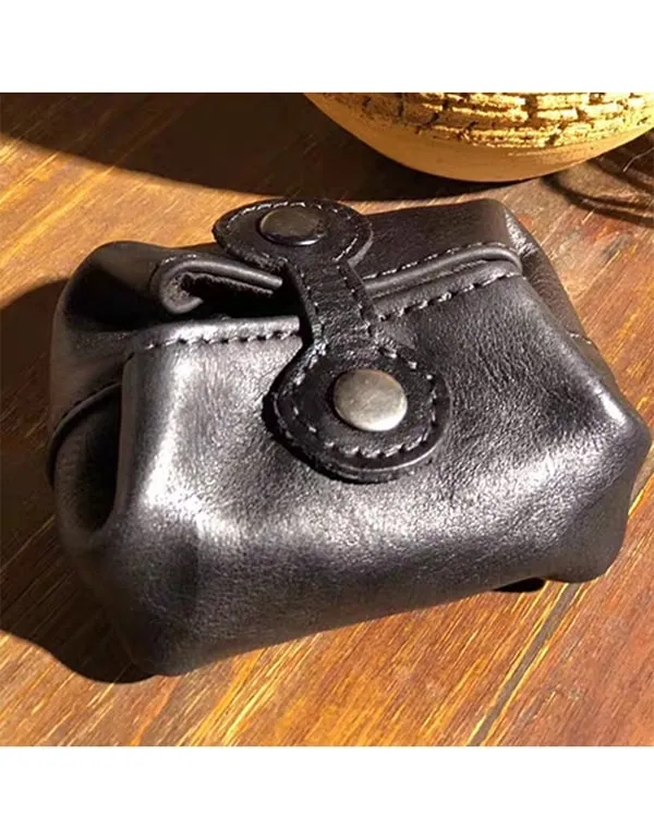 Cowhide Vintage Leather Coin Purse