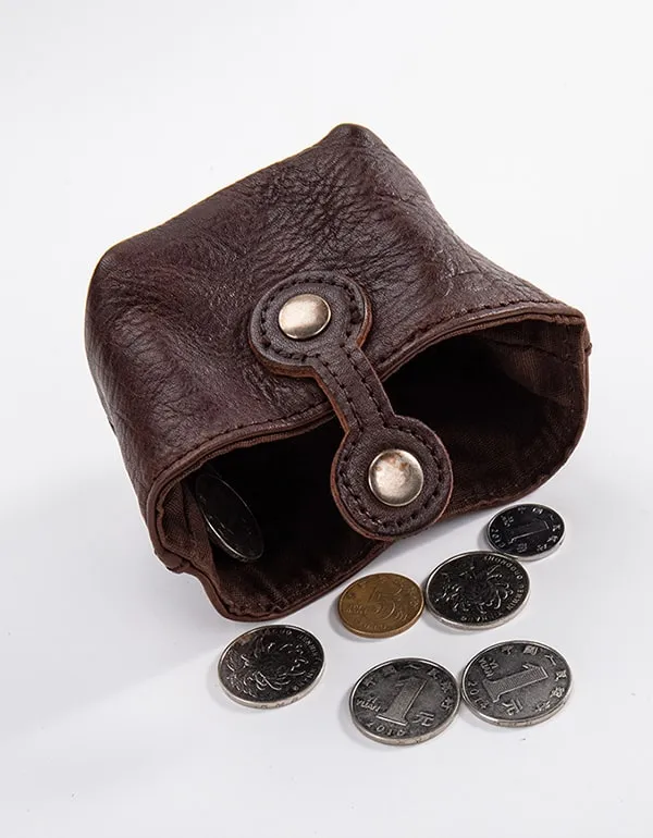 Cowhide Vintage Leather Coin Purse