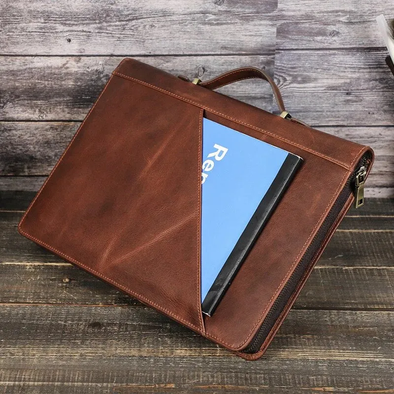 Crazy Horse Genuine Leather Laptop Bag for Macbookair 13.3