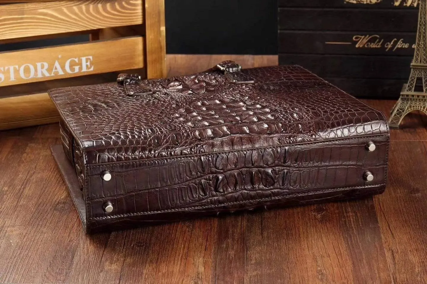 Crocodile Leather Briefcase