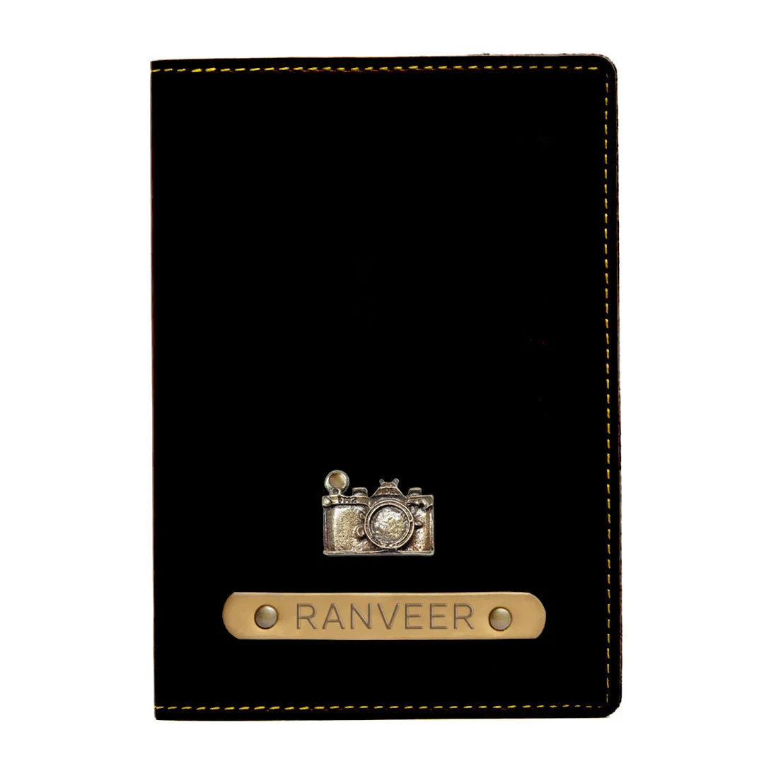 Customized Travel Wallet Passport Cover with Charm - Camera