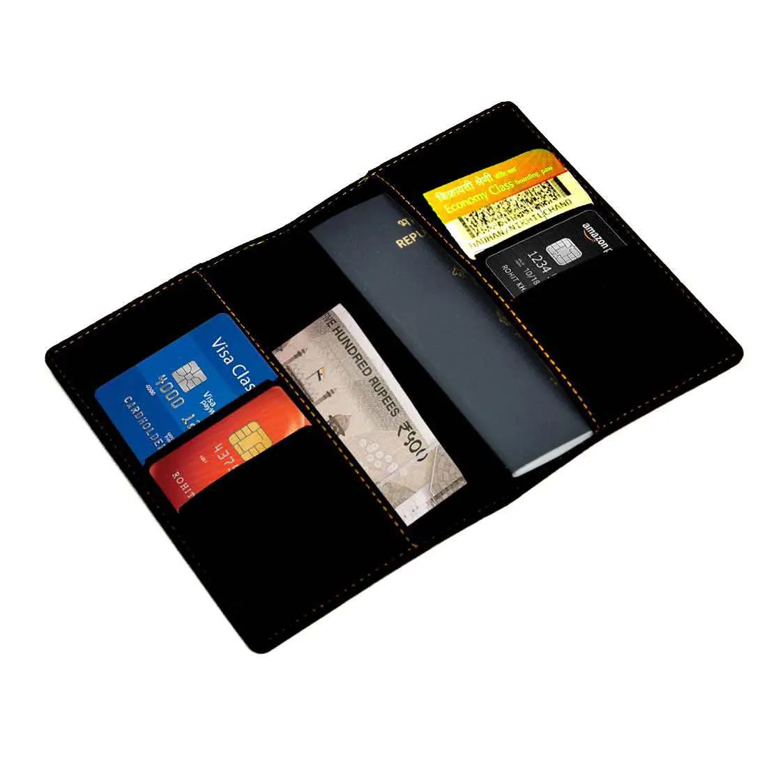 Customized Travel Wallet Passport Cover with Charm - Camera