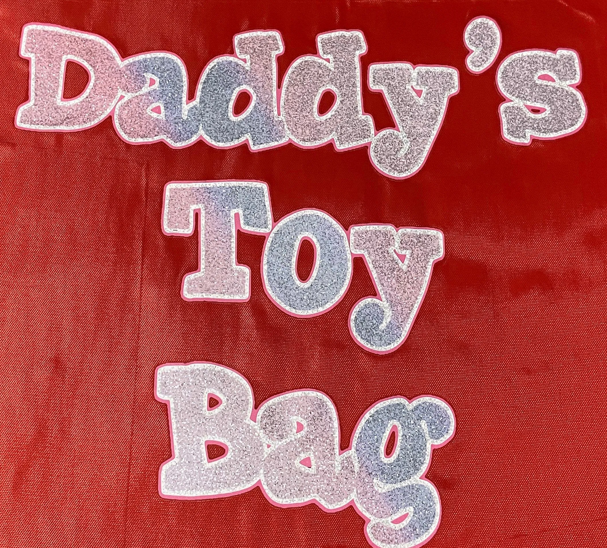 Daddy's Toy Bag Beginners Red Bondage Kit Daddy Master DDLG BDSM CGLG Submissive Dominant Rope Cuffs Leash Whip Nipple Clamps