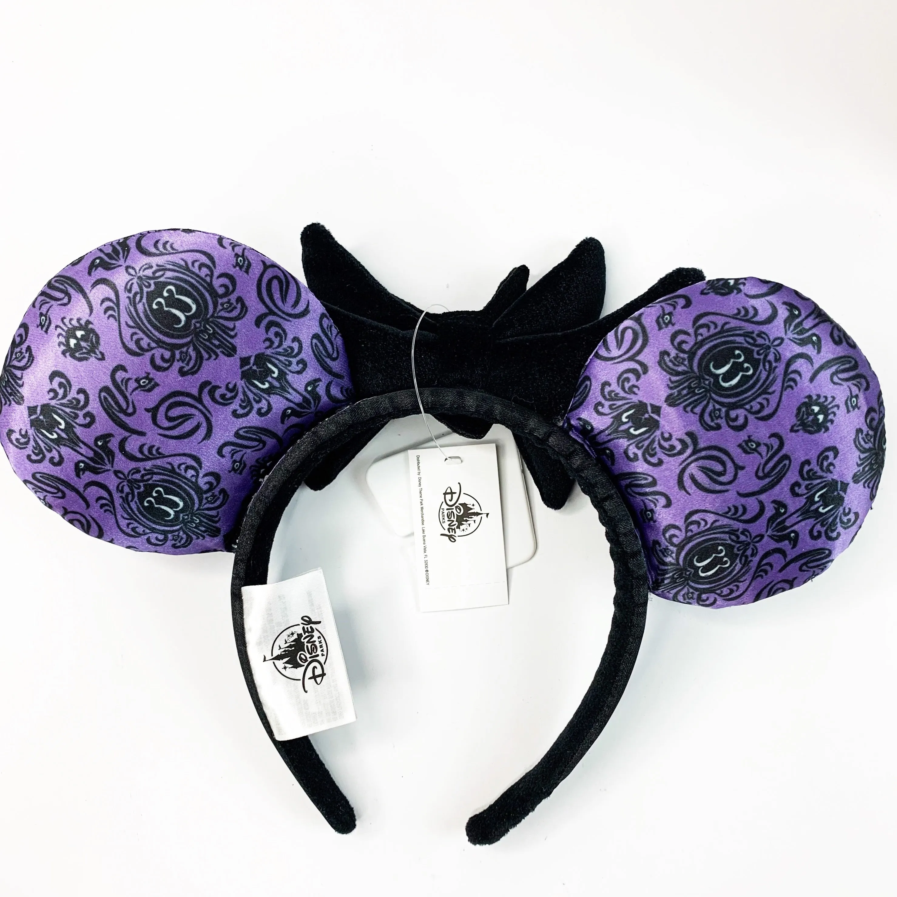 Disney Club 33 Haunted Mansion 50th Anniversary Minnie Mouse Ears   Bag