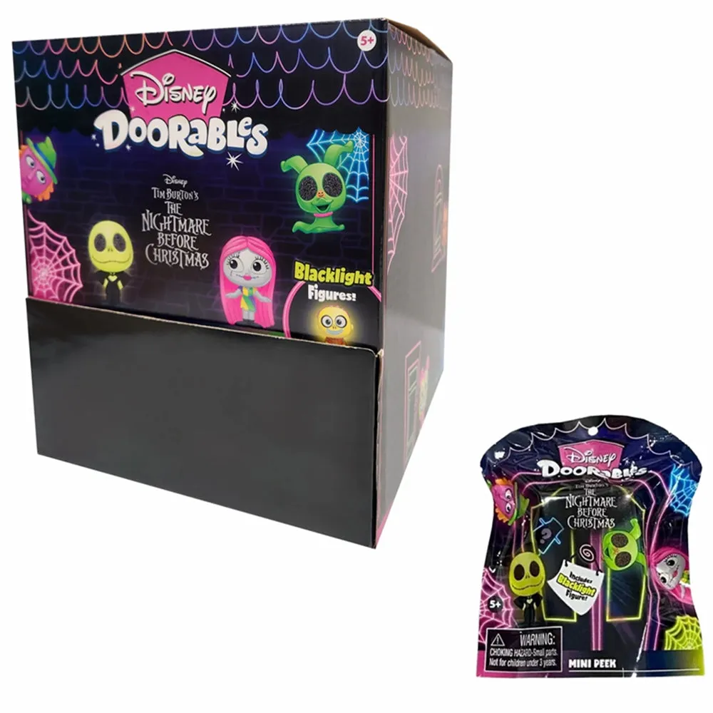 Disney Doorables Nightmare Before Christmas Blacklight Mini Figure Blind Bag Asst-24pcs PDQ