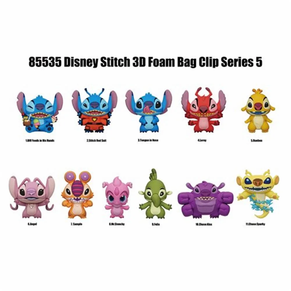 Disney Stitch 3D Foam Keyring Blind Bag Asst-Ser. 5-24pcs PDQ