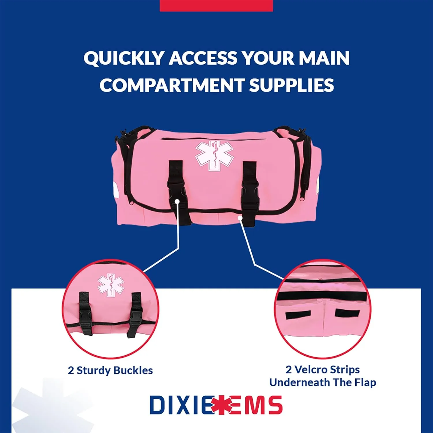 Dixigear First Responder On Call Trauma Bag W/Reflectors (Pink)