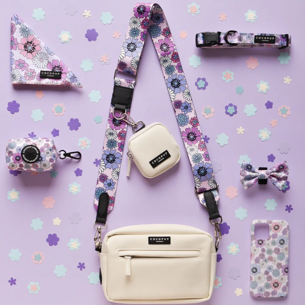 Dog Walking Oyster White Bag Bundle - Pastel Flowers