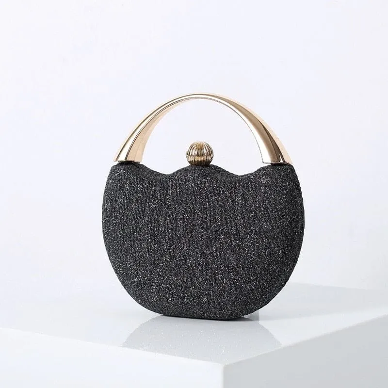 Elegant Round Shoulder Luxury Wedding Women Clutch