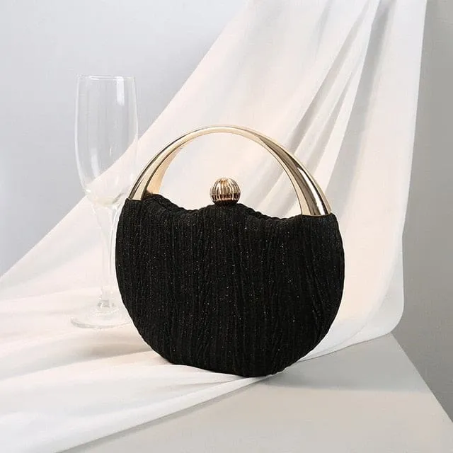 Elegant Round Shoulder Luxury Wedding Women Clutch