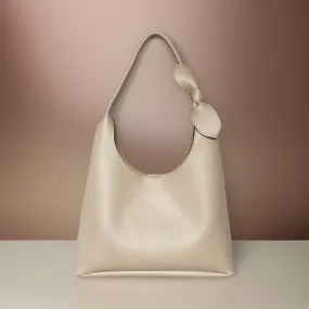 Elegant Shoulder Hobo Beige Bag For Women & Girls