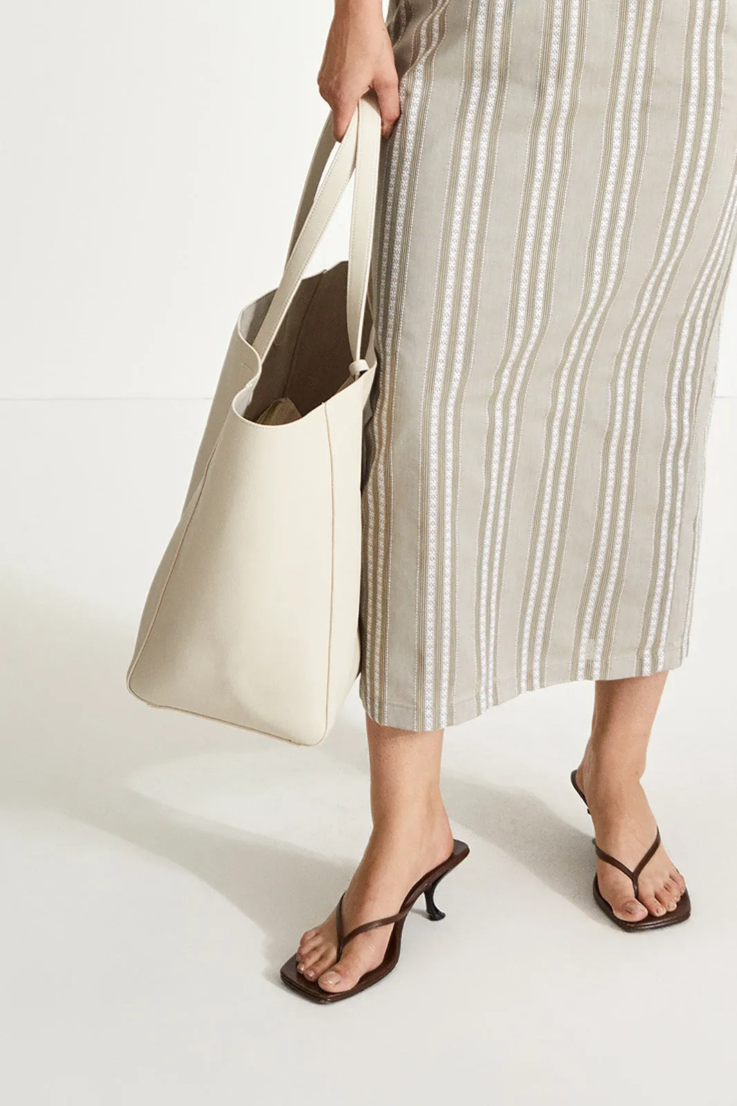 EVERYDAY SHOPPER - YACHT BAG CREAM STRUCTURED