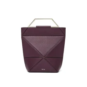 Facet Classic Foldable Top Handle Bag - Bordeaux