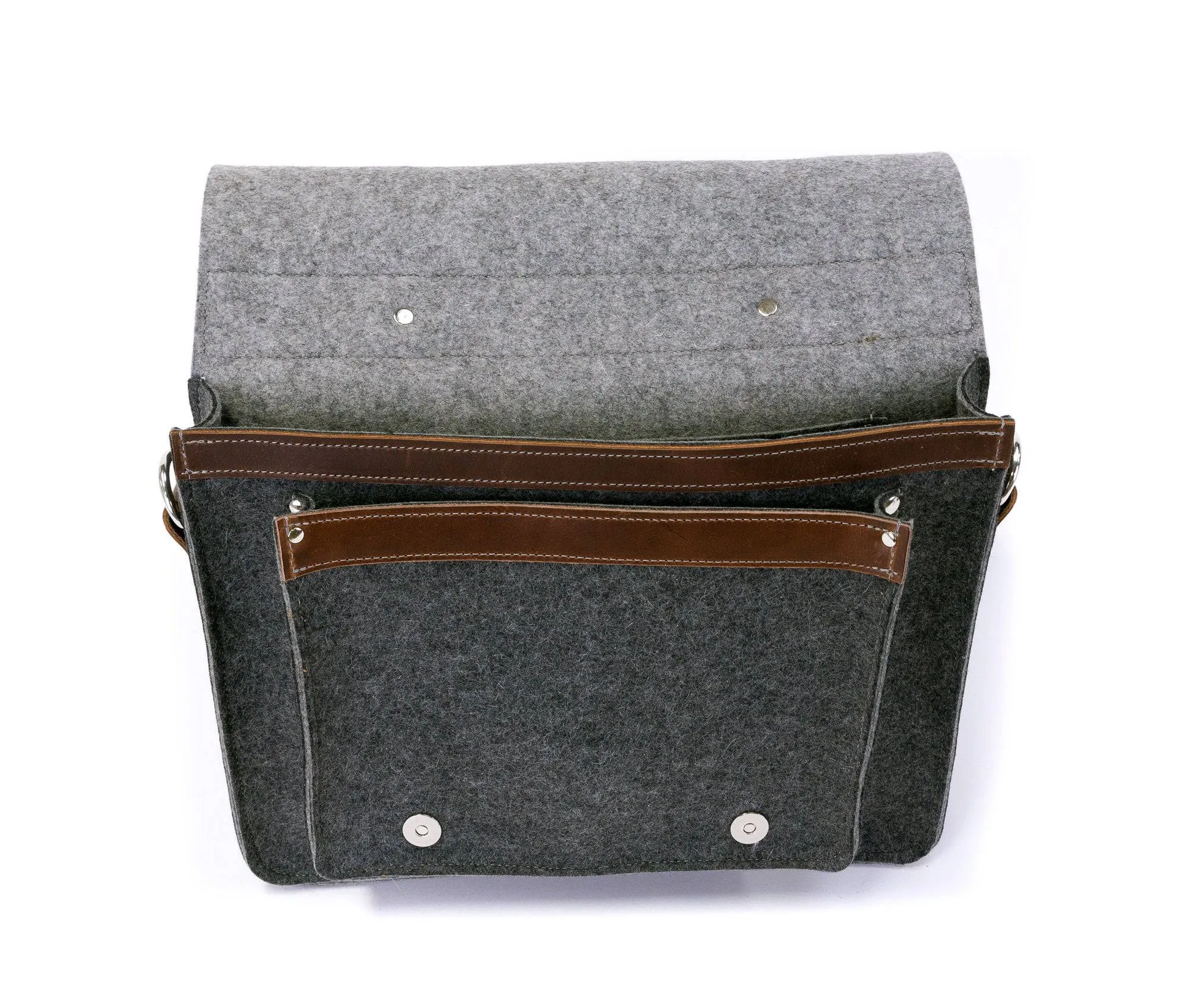 Felt & Leather Messenger Bag