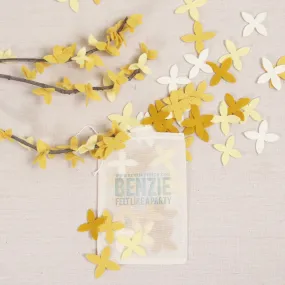 Felt-fetti Forsythia, die cut shapes