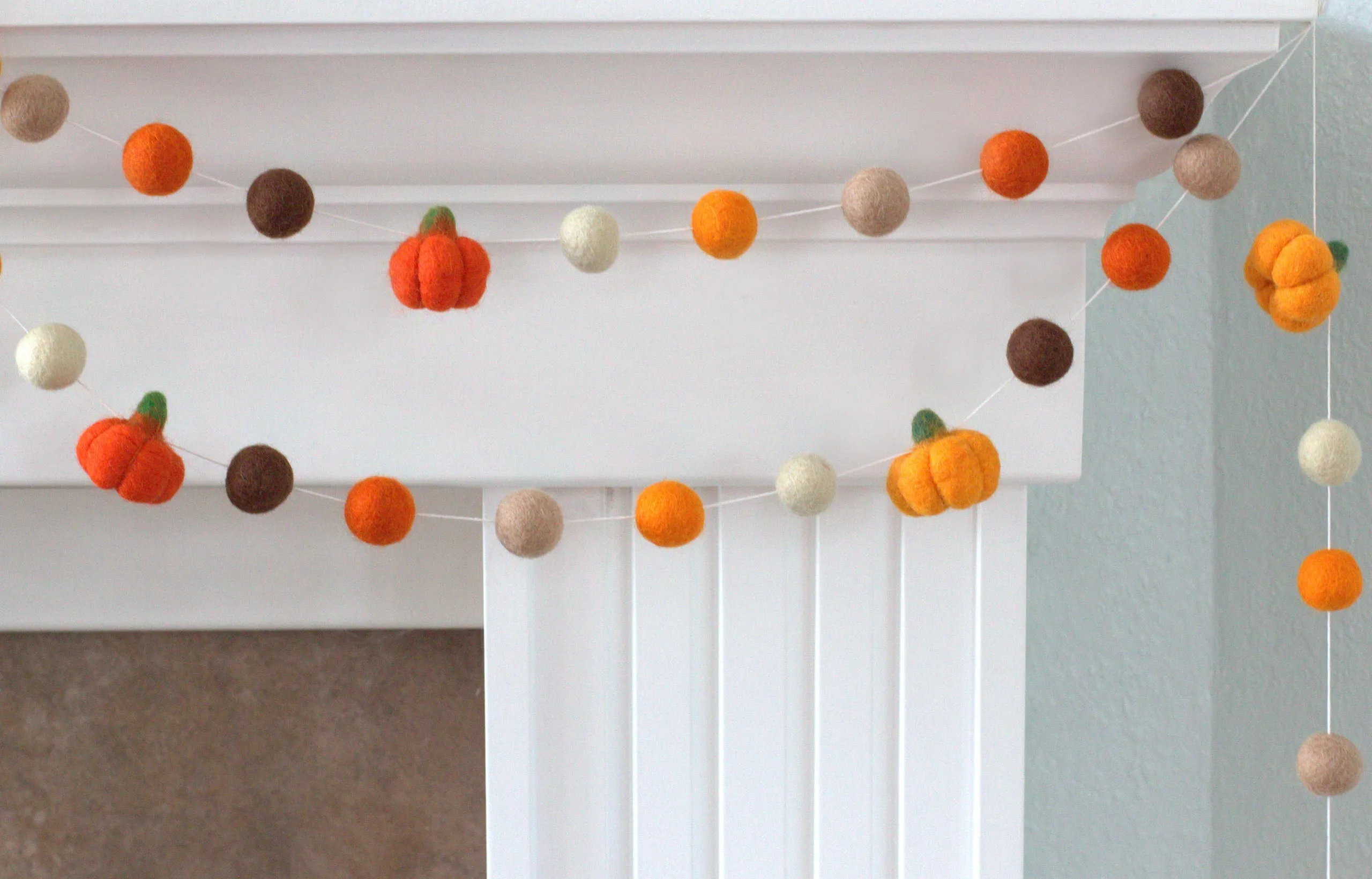 Felt Pumpkin Garland- PICK YOUR COLORS