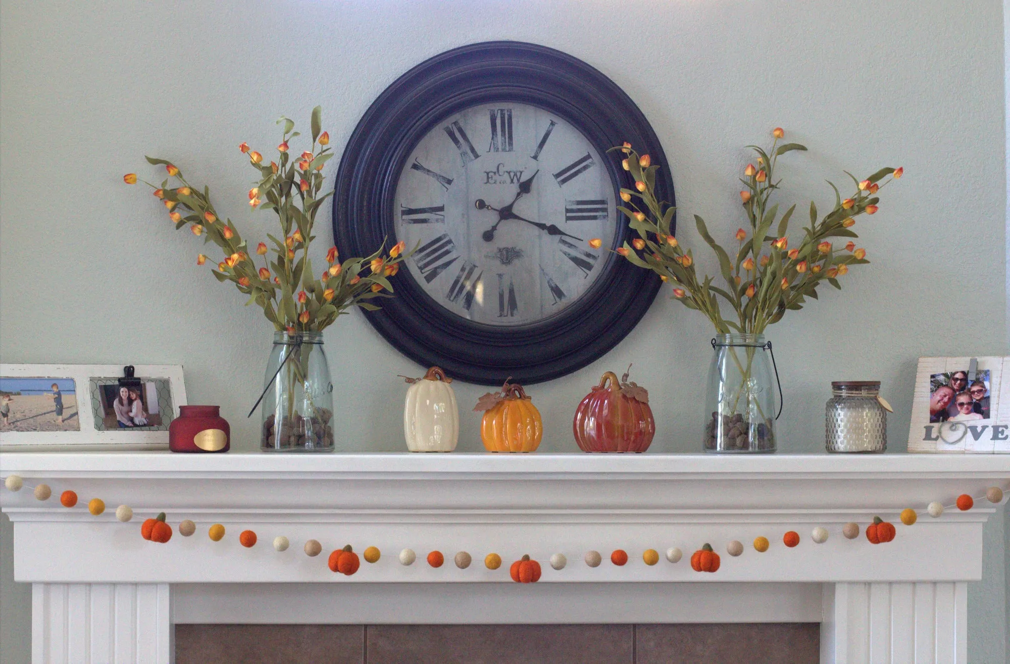 Felt Pumpkin Garland- PICK YOUR COLORS