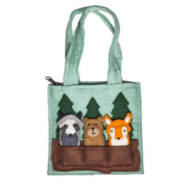 Felt Puppet Bag - Woodland Friends