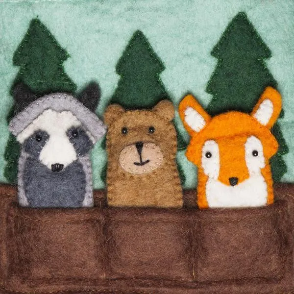 Felt Puppet Bag - Woodland Friends