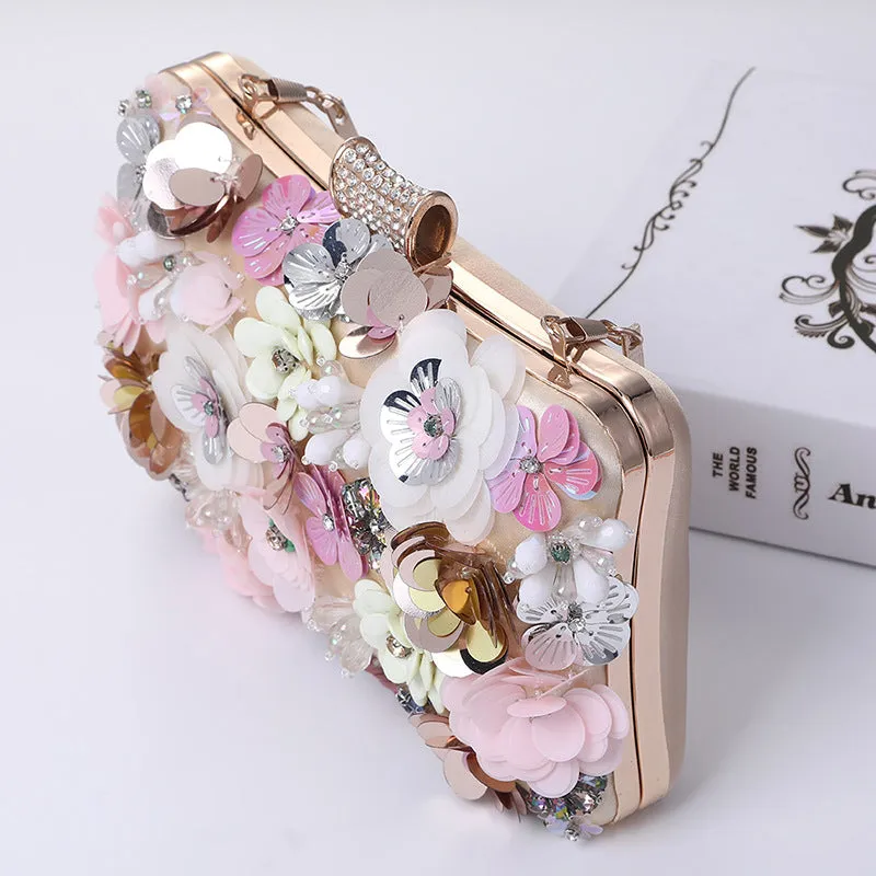 Floral Sequin Evening Bag