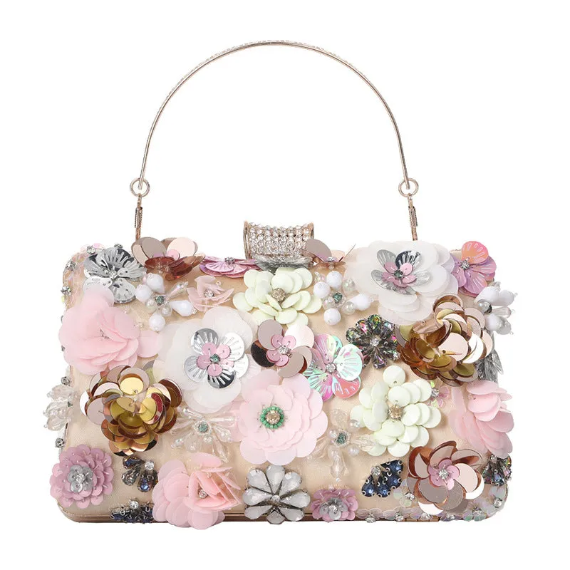 Floral Sequin Evening Bag