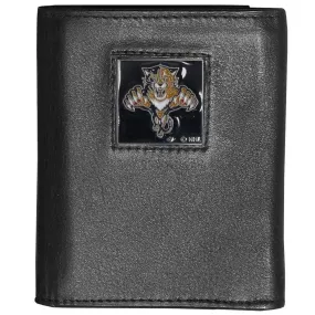 Florida Panthers® Deluxe Leather Tri-fold Wallet Packaged in Gift Box