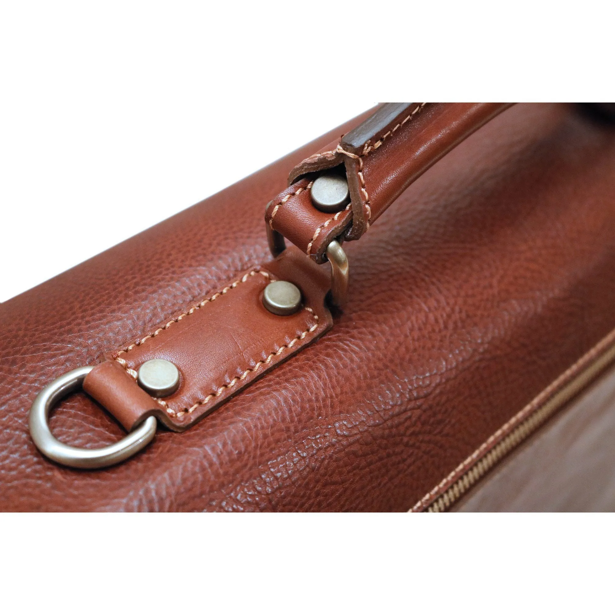 Floto Leather Novella Roller Buckle Briefcase