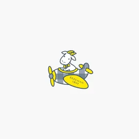 Flying Goatie Enamel Pin