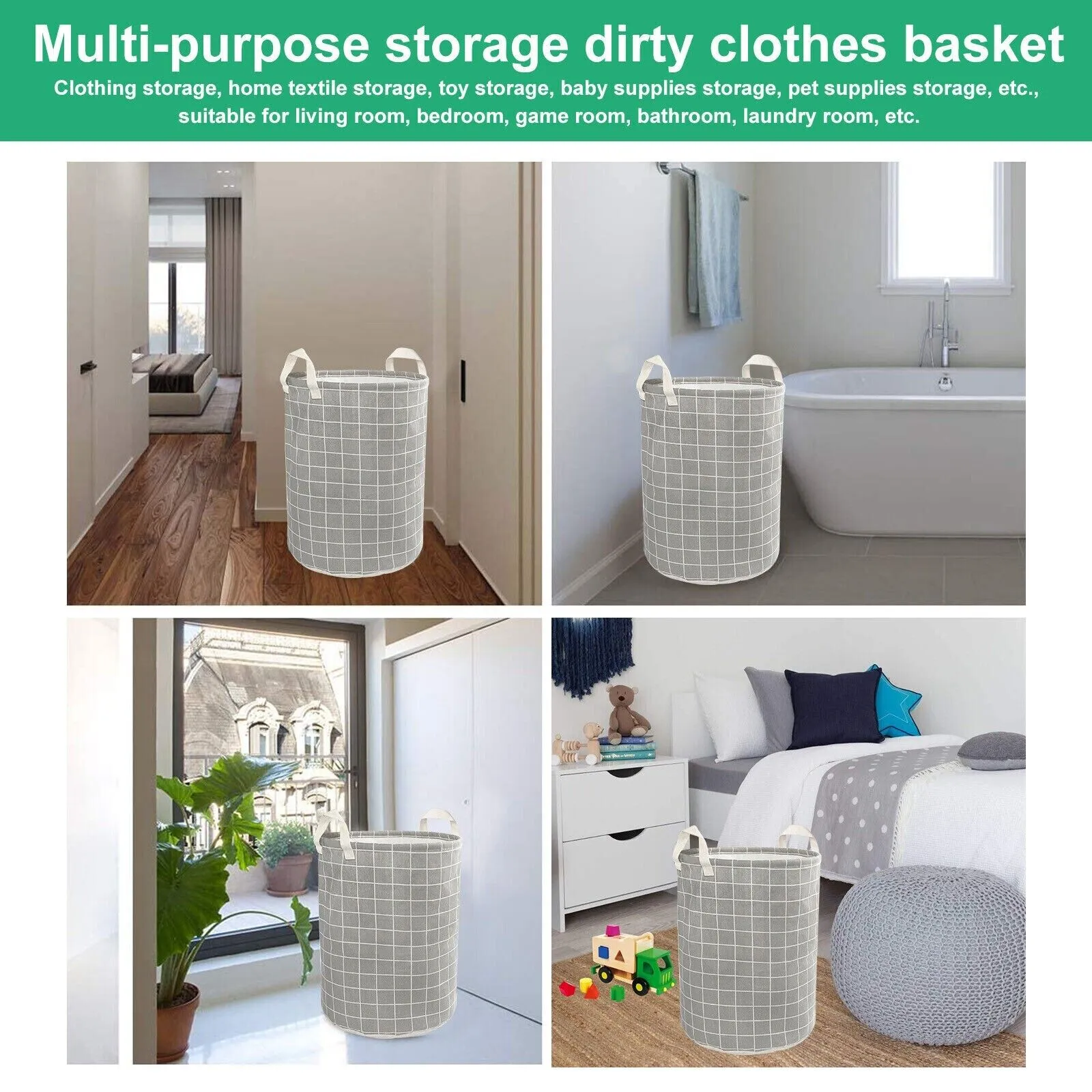 Foldable Hamper - Lightweight Laundry Basket Washing Bag For Home, Dorm & Travel