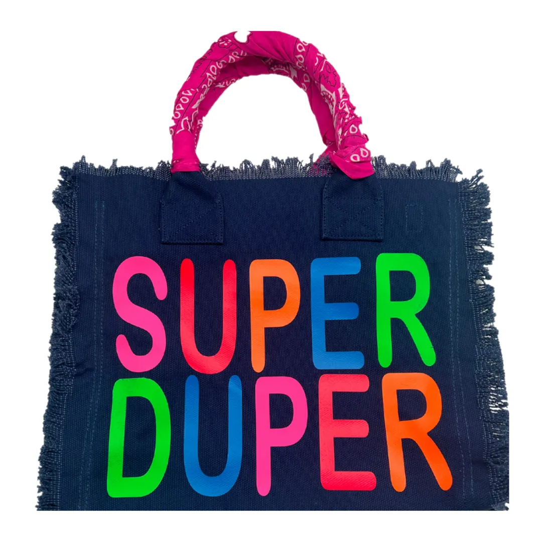 Fringe Super Duper Tote - Blue