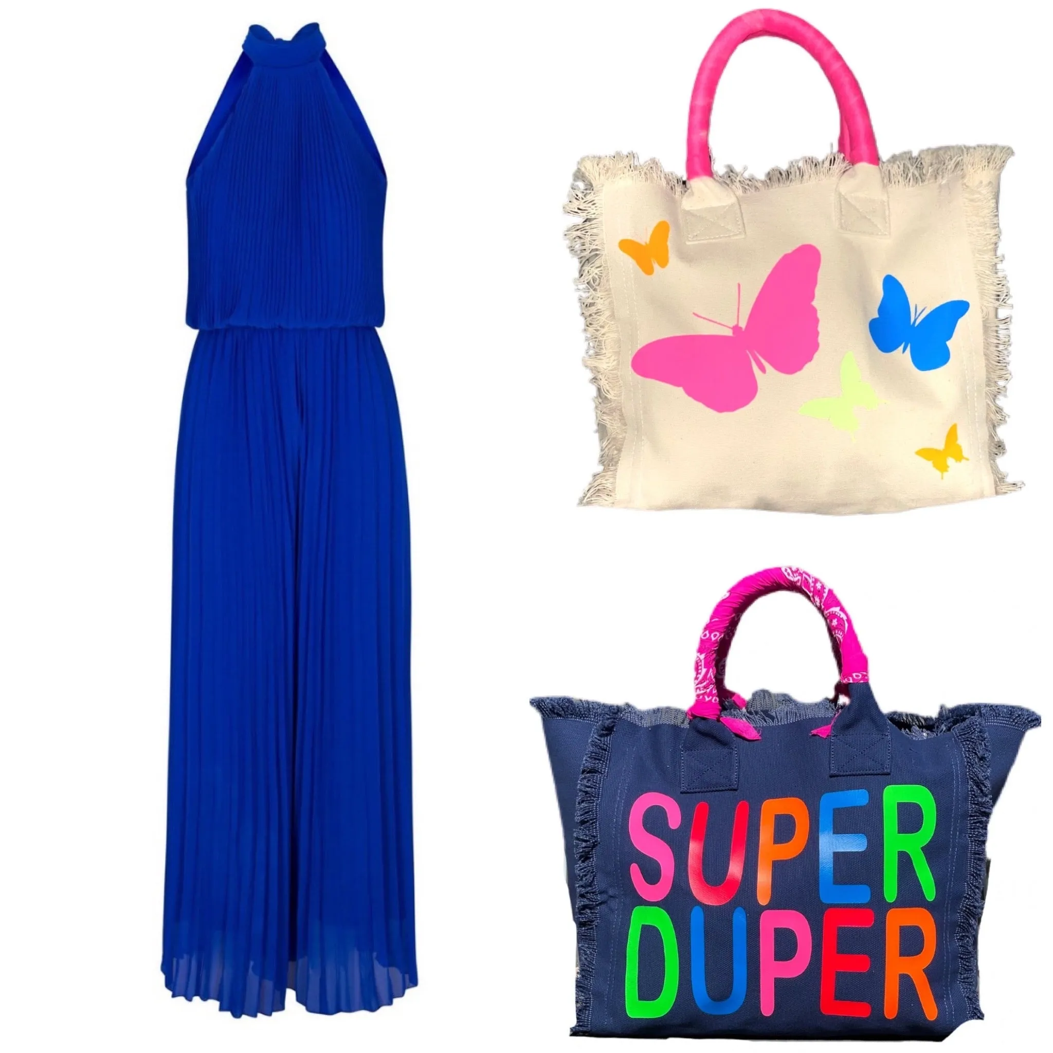 Fringe Super Duper Tote - Blue