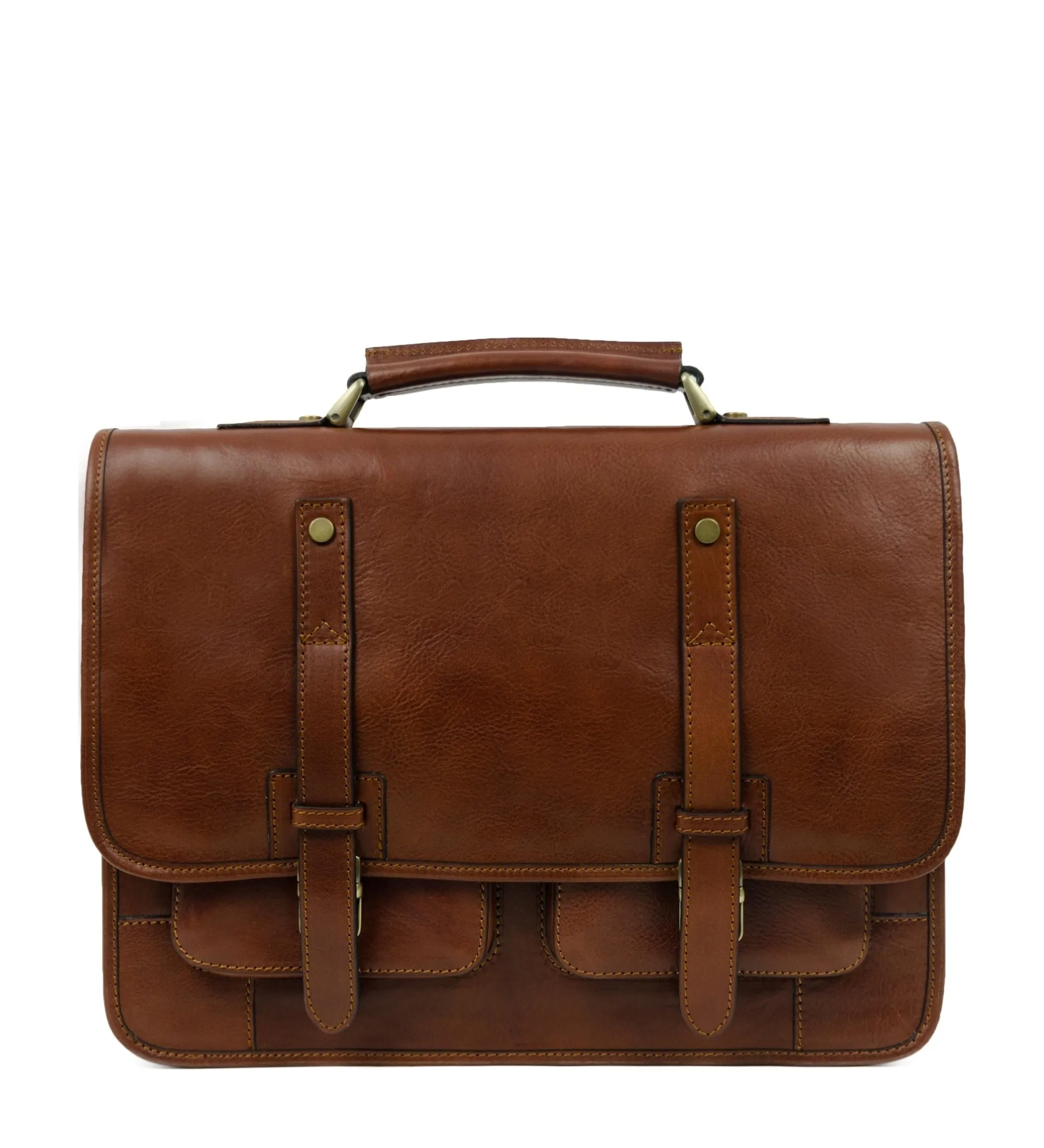 Full Grain Italian Leather Briefcase Backpack - A Midsummer Night's Dream