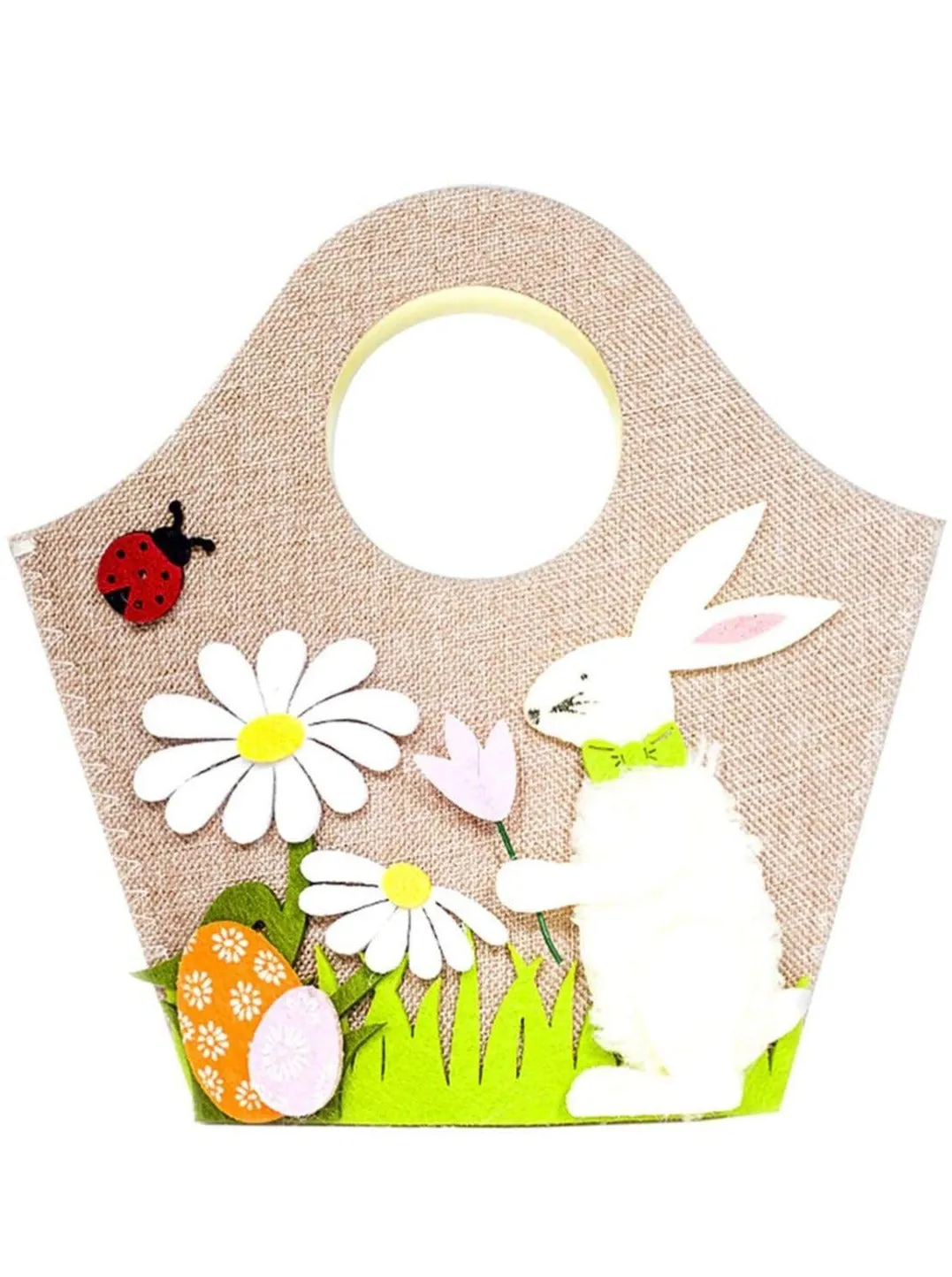 Garden Rabbit Felt Easter Handbag